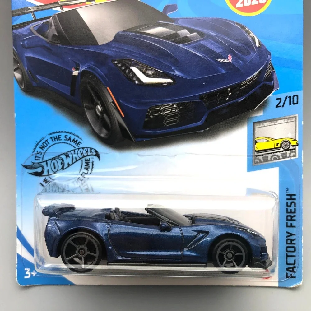 Hot Wheels Factory Fresh '19‎ Corvette ZR1 Convertible Blue 144/250 1/64 Diecast
